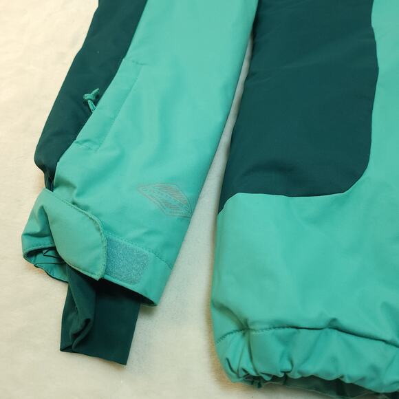 Columbia Winter Jacket Womens Small Green Turquoise Blue Omni-Heat Insulated - Picture 3 of 15